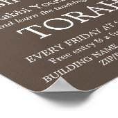 Voeg je eigen Logo, jodendom, joodse studies toe e Poster (Hoek)