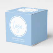 VOEG JE EIGEN LOGO SIMPLE BLUE BUSINESS BEDRIJF TO BEDANKDOOSJES (Voorkant Zijde)