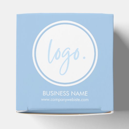 VOEG JE EIGEN LOGO SIMPLE BLUE BUSINESS BEDRIJF TO BEDANKDOOSJES (Bovenkant)
