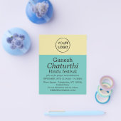 Voeg je eigen Logo toe, Hindu Event Adverteren Flyer (Enkel)