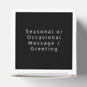 VOEG JE EIGEN LOGO WITTE ZWARTE ZAKELIJKE INGREDIË BEDANKDOOSJES (Bovenkant)