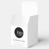 VOEG JE EIGEN LOGO WITTE ZWARTE ZAKELIJKE INGREDIË BEDANKDOOSJES (Geopend)