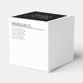 VOEG JE EIGEN LOGO WITTE ZWARTE ZAKELIJKE INGREDIË BEDANKDOOSJES (Achterkant)