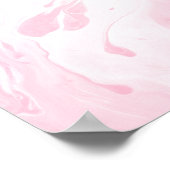 Voeg je eigen maatwitmarmer toe, lichtroze poster (Hoek)