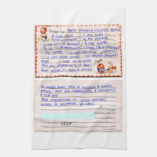 Voeg je eigen mam oma's favoriete recept toe theedoek