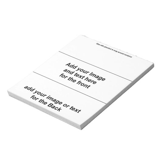 Voeg je eigen model toe - Blanco Snoep Bar Wrapper Notitieblok (Linkerzijde)