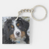 Voeg je eigen mooie volledige foto-hoepnaam toe sleutelhanger (Achterkant)