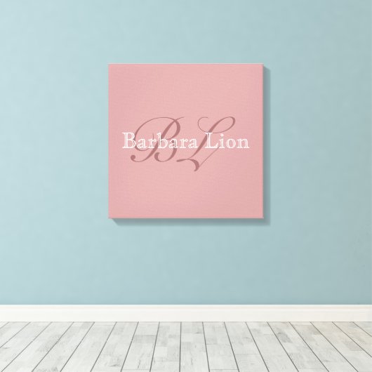 voeg je eigen naam toe canvas afdruk (Insitu (Houten vloer))