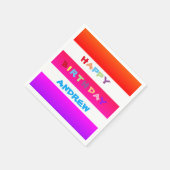 VOEG JE EIGEN NAAM TOE Cocktail Happy Birthday Pap Servet (Hoek)