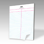 Voeg je eigen naam twee kolom Notitieblok