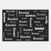 Voeg je eigen naam zwart en wit toe inpakpapier vel (Voorkant 3)