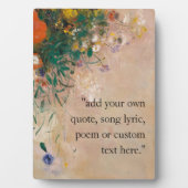 Voeg je eigen offerte  Bloemen Plaque Fotoplaat (voorkant)