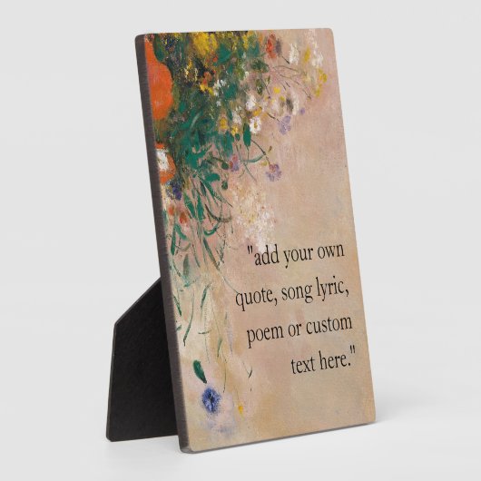 Voeg je eigen offerte  Bloemen Plaque Fotoplaat (Zijkant)