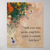 Voeg je eigen offerte Bloemen Poster (Voorkant)