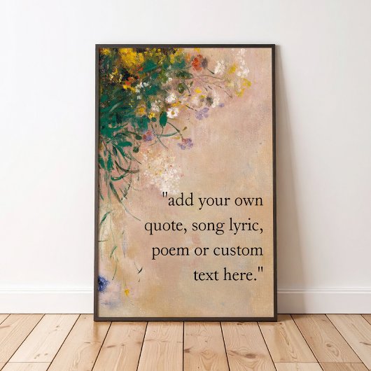 Voeg je eigen offerte Bloemen Poster