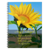 Voeg je eigen offerte Sunflower Spiral Photo Notit Notitieboek (Voorkant)