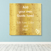 Voeg je eigen offerte toe! goudhart canvas afdruk (Insitu (Houten vloer))