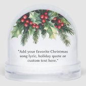 Voeg je eigen offerte toe Kerst Botanische Bloemen Sneeuwbol (Achterkant)