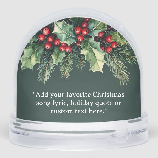 Voeg je eigen offerte toe Kerst Botanische Bloemen Sneeuwbol (Achterkant)