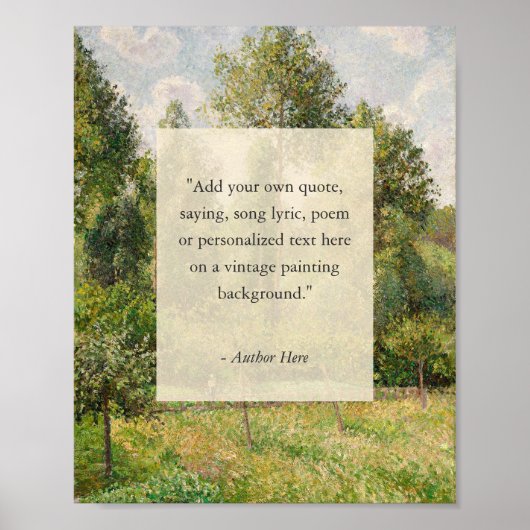 Voeg je eigen offerte toe landschapsschilderkunst poster (Voorkant)