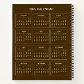 Voeg je eigen onderwerp en naam toe met 2025 Kalen Notitieboek (Achterkant)