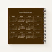 Voeg je eigen onderwerp en naam toe met 2025 Kalen Notitieboek (Achterkant)