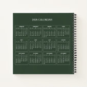 Voeg je eigen onderwerp en naam toe met 2025 Kalen Notitieboek (Achterkant)