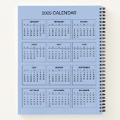 Voeg je eigen onderwerp en naam toe met 2025 Kalen Notitieboek (Achterkant)