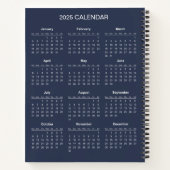 Voeg je eigen onderwerp en naam toe met 2025 Kalen Notitieboek (Achterkant)