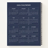 Voeg je eigen onderwerp en naam toe met 2025 Kalen Notitieboek (Achterkant)