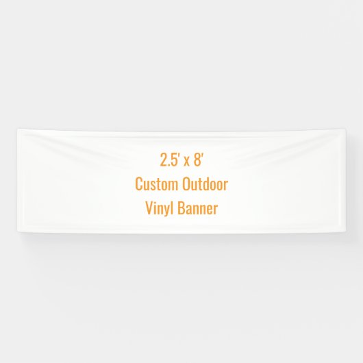 Voeg Je Eigen Ontwerp Toe 2.5' x 8' Spandoek (Horizontaal)