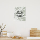 Voeg je eigen prijsopgave voor witte marmerpagina  poster (Keuken)