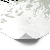 Voeg je eigen prijsopgave voor witte marmerpagina  poster (Hoek)