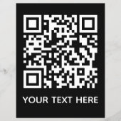 Voeg je eigen QR-code tekst toe Scan menu link (Voorkant)