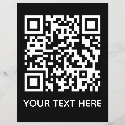 Voeg je eigen QR-code tekst toe Scan menu link (Voorkant)