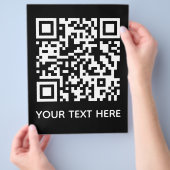 Voeg je eigen QR-code tekst toe Scan menu link (Hand)