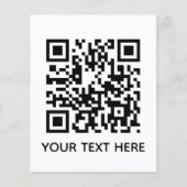 Voeg je eigen QR-code tekst toe Scan menulink Flyer (Voorkant)