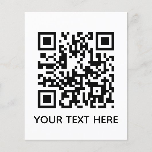 Voeg je eigen QR-code tekst toe Scan menulink Flyer (Voorkant)