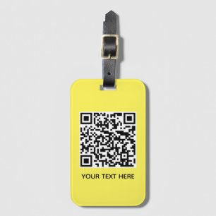 Voeg je eigen QR-code tekst toe Scan Minimaal Eenv Bagagelabel