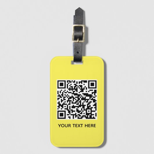 Voeg je eigen QR-code tekst toe Scan Minimaal Eenv Bagagelabel (Voorkant (verticaal))