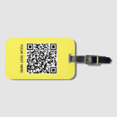 Voeg je eigen QR-code tekst toe Scan Minimaal Eenv Bagagelabel (Voorkant (horizontaal))
