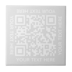 Voeg je eigen QR-code tekst toe Scan Minimaal Eenv Tegeltje
