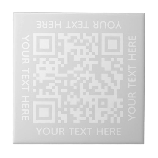 Voeg je eigen QR-code tekst toe Scan Minimaal Eenv Tegeltje (Voorkant)