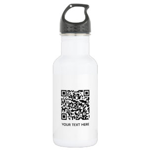 Voeg je eigen QR-code tekst toe Scan Minimaal Eenv Waterfles