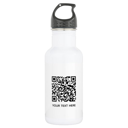 Voeg je eigen QR-code tekst toe Scan Minimaal Eenv Waterfles (Voorkant)