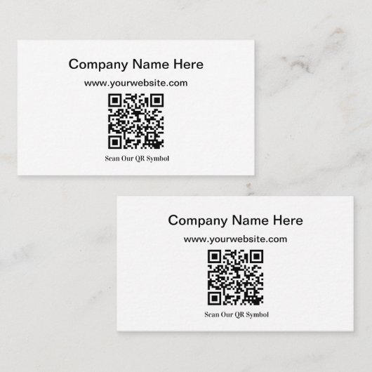 Voeg je eigen QR code Visitekaartjes toe (Voorkant / Achterkant)