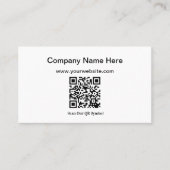 Voeg je eigen QR code Visitekaartjes toe (Voorkant)