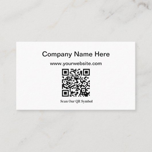 Voeg je eigen QR code Visitekaartjes toe (Voorkant)