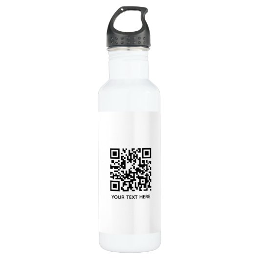 Voeg je eigen QR-codetekst toe Scannen Minimale Ee Waterfles (Voorkant)