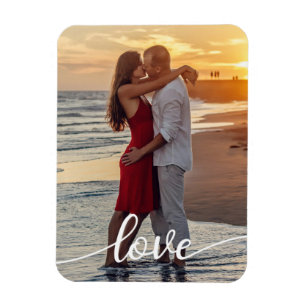 Voeg je eigen romantische liefdesfoto toe magneet